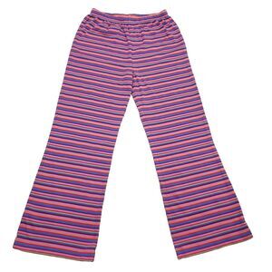 Hanna Andersson Sz 140 US 10 Kids Pajama Pants Bottoms Purple Striped